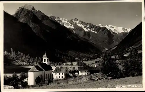 Ak Gschnitz in Tirol, Ort, Kirche, Berge