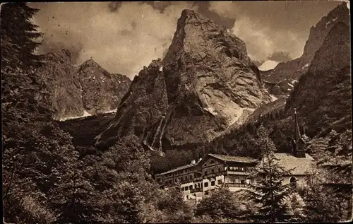 Ak Kufstein in Tirol, Anton Karg Haus, Kaisergebirge, Hinterbärenbad
