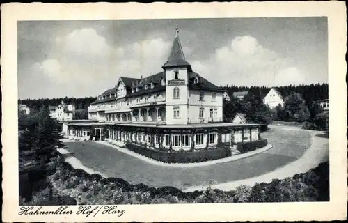 Ak Hahnenklee Bockswiese Goslar, Hahnenkleer Hof, Außenansicht, Häuser