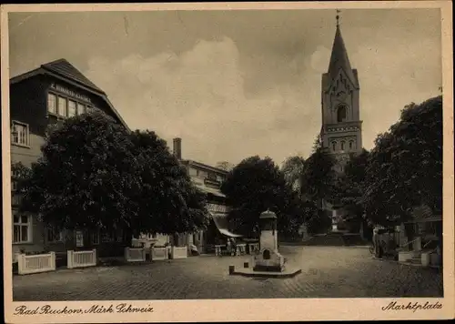 Ak Buckow in der Märkischen Schweiz, Marktplatz