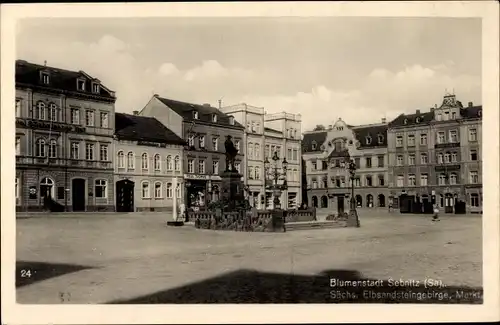 Ak Sebnitz in Sachsen, Markt, Geschäft Paul Thomas