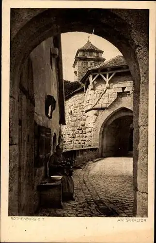 10 alte Ak Rothenburg ob der Tauber Mittelfranken, diverse Ansichten