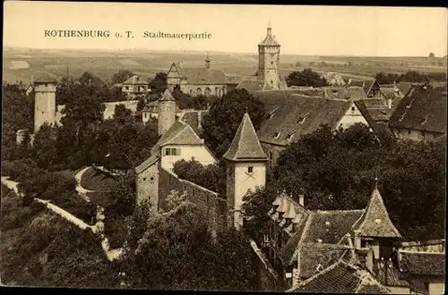 10 alte Ak Rothenburg ob der Tauber Mittelfranken, diverse Ansichten