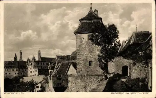 10 alte Ak Rothenburg ob der Tauber Mittelfranken, diverse Ansichten