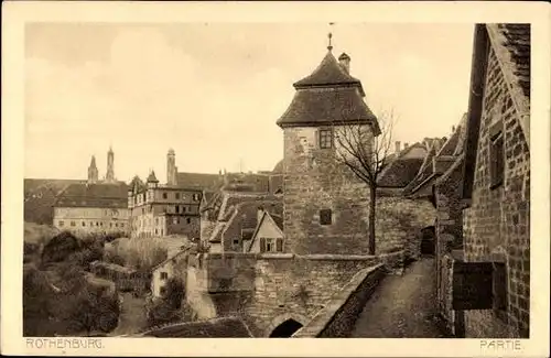 10 alte Ak Rothenburg ob der Tauber Mittelfranken, diverse Ansichten