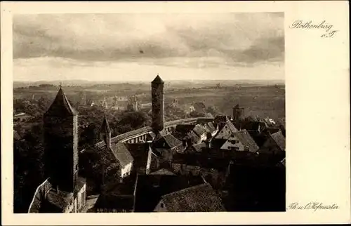 10 alte Ak Rothenburg ob der Tauber Mittelfranken, diverse Ansichten