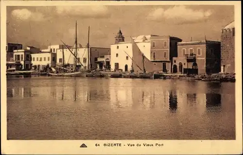 Ak Bizerte Tunesien, Vue du Vieux Port