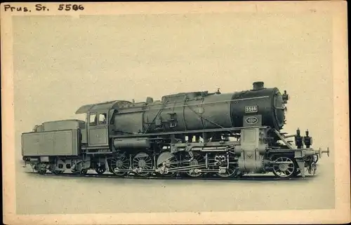 Ak Deutsche Eisenbahn, Dampflokomotive, Borsig, 1E Heißdampf Güterzug, 5566