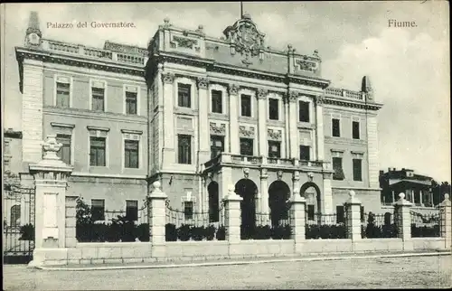 Ak Rijeka Fiume Kroatien, Palazzo del Governatore