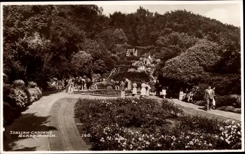 Ak Scarborough England, Italien Gardens