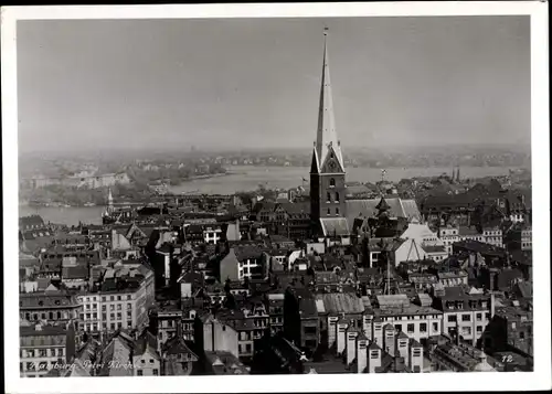 Ak Hamburg, Stadtansicht von St. Catharinen aus