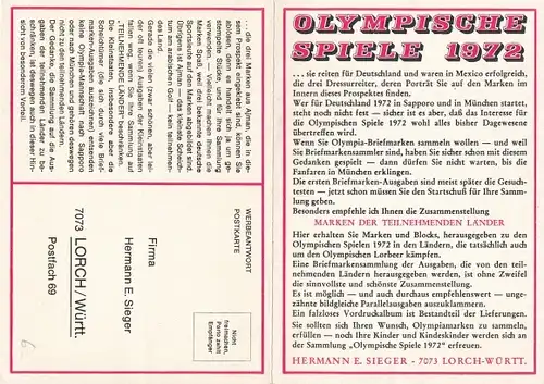 Klapp Ak Mexiko, Olympische Spiele 1972, Marken der teilnehmenden Länder