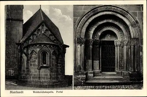 Ak Murrhardt Baden Württemberg, Walderichskapelle, Portal