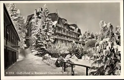 Ak Oberösterreich, Golfhotel und Restaurant Gurtenkulm, Winter