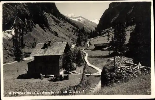 Ak Zillertal Tirol, Alpengasthaus Lacknerbrunn, Gebirgspartie