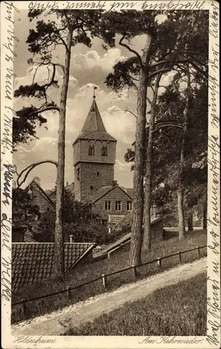 Ak Hildesheim in Niedersachsen, Am Kehrwiederturm, Häuser. Bäume