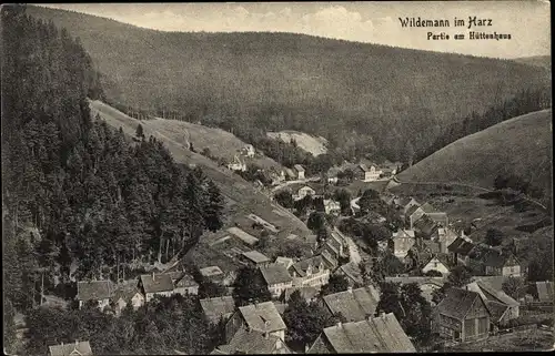 Ak Wildemann Clausthal Zellerfeld im Oberharz, Partie am Hüttenhaus 