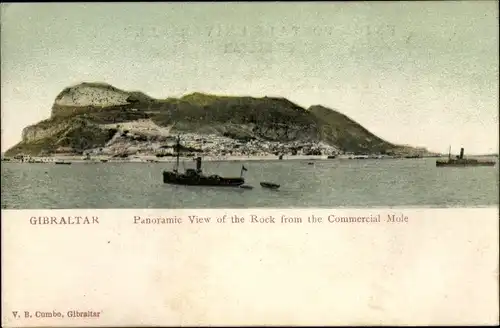 Ak Gibraltar, Panoramic View of the Rock from the Commercial Mole