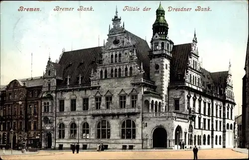 Ak Hansestadt Bremen, Bremer Bank, Filiale der Dresdner Bank