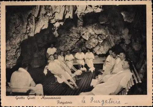 Ak Monsummano Terme Toscana Italien, Grotta Giusti, Purgatorio