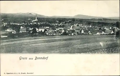 Ak Bonndorf im Schwarzwald, Panoramaansicht von Ortschaft