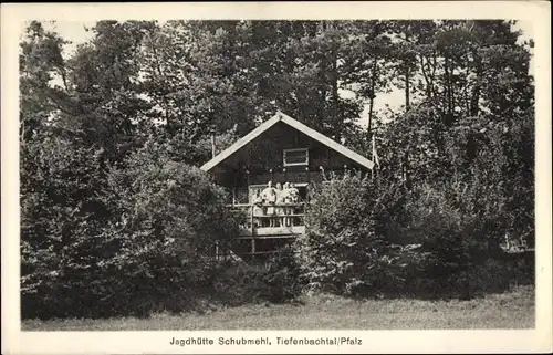 Ak St. Wendel in Saarland, Tiefenbachtal, Jagdhütte Schubmehl