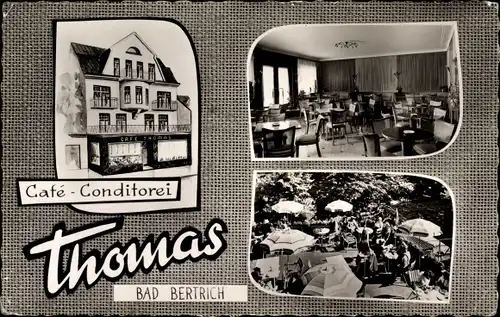 Ak Bad Bertrich in der Eifel, Café Konditorei Thomas
