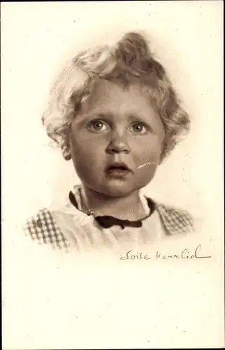 Ak Kinderportrait, Kleines Mädchen, Foto Lotte Herrlich