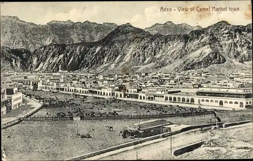 Ak Aden Jemen, View of Camel Market Town