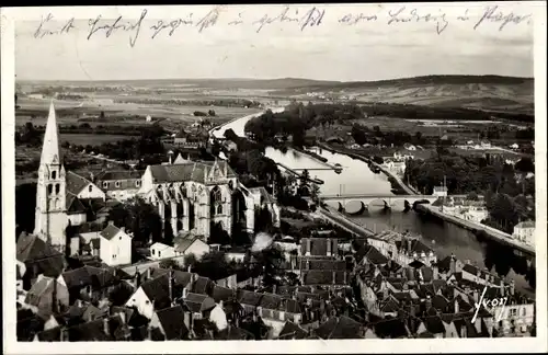 Ak Auxerre Yonne, Vue panoramique