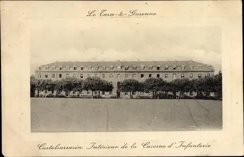 Ak Castelsarrasin Tarn et Garonne, Intérieur de la Caserne d'Infanterie