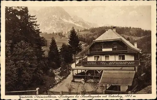 Ak Hintergern Berchtesgaden in Oberbayern, Gaststätte Theresienklause, Bes. Josef Rieder