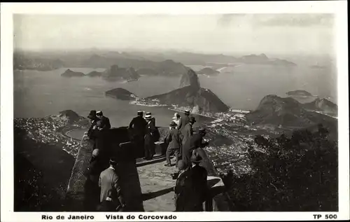 Ak Rio de Janeiro Brasilien, Vista do Corcovado, Zuckerhut