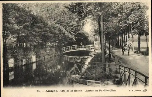 Ak Amiens Somme, Parc de la Hotoie, Entrée du Pavillon Bleu