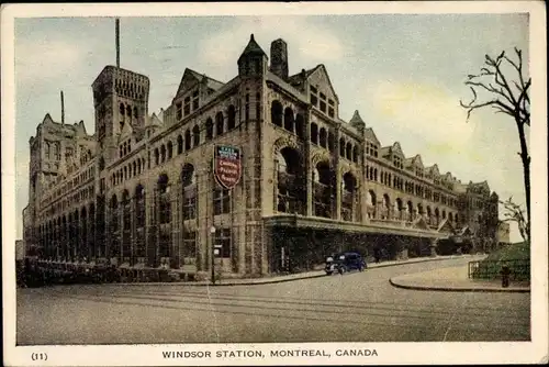 Ak Montreal Québec Kanada, Windsor Station, Bahnhof