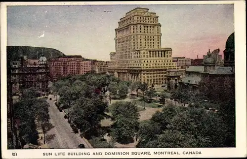 Ak Montreal Québec Kanada, Sun Life Building, Dominion Square