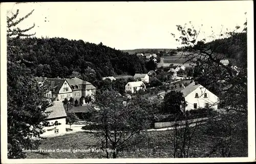 Ak Grund Wilsdruff in Sachsen, Ortsansicht