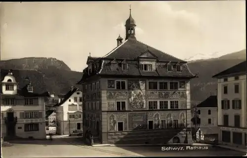 Ak Schwyz Kt. Schwyz Schweiz, Rathaus