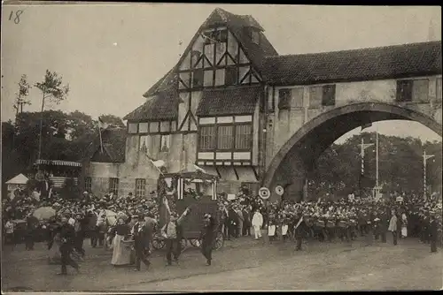 Ak Hamburg, 16. Dt. Bundesschießen 1909, Festzug, Wagen