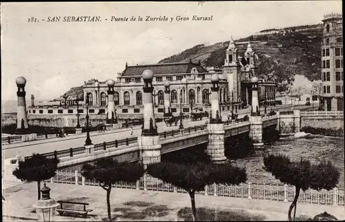 Ak San Sebastian Baskenland, Puente de la Zurriola y Gran Kursaal