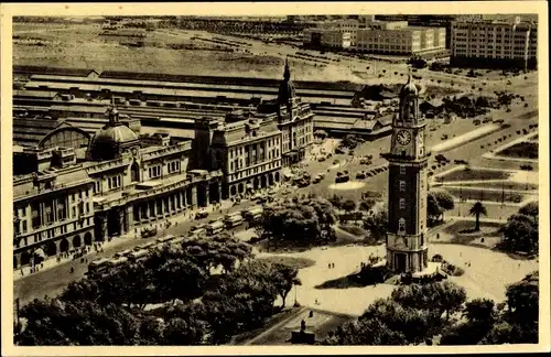 Ak Buenos Aires Argentinien, Estacion Pres. Peron y la Torre de los Ingleses