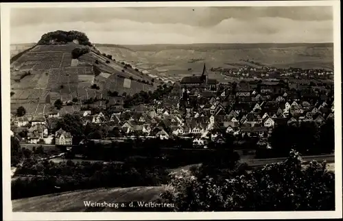 Ak Weinsberg im Kreis Heilbronn, Teilansicht vom Ort, Kirche, Burgruine Weibertreu