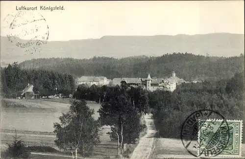 Ak Königsfeld im Schwarzwald Baar Kreis, Teilansicht vom Ort, Wald