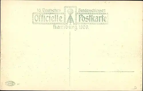 Ak Hamburg Mitte Altstadt, 16. Deutsches Bundesschießen 1909, Jagdzug der alten Sachsen, Torbogen