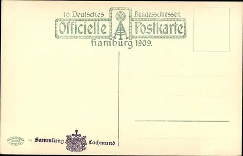 Ak Hamburg Mitte Altstadt, 16. Deutsches Bundesschießen 1909, Festzug die Neue Burg