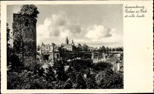 Ak Luxemburg, Rochers du Bock et ville haute