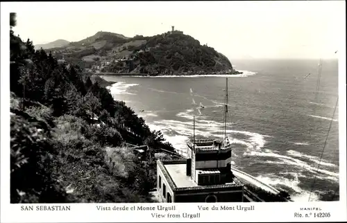 Ak San Sebastian Baskenland, Vista desde el Monte Urgull