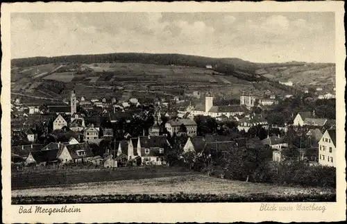 Ak Bad Mergentheim in Tauberfranken, Blick vom Wartberg 