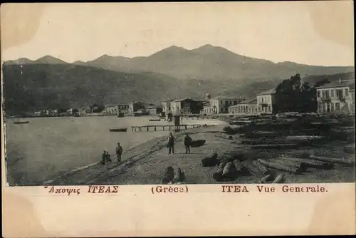 Ak Itea Griechenland, Vue générale, Uferszene