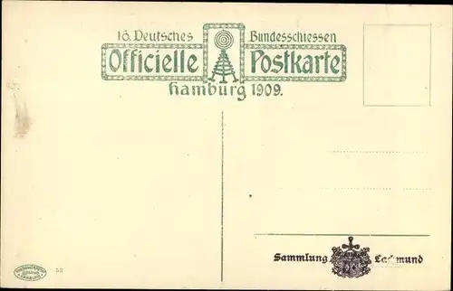Ak Hamburg, 16. Dt. Bundesschießen 1909, Festzug, Einzug der Königin von Dänemark